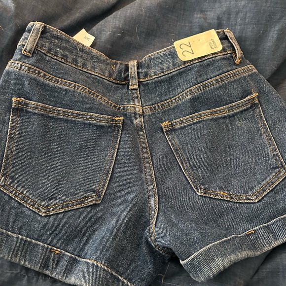 PacSun Blue Denim Women's Shorts Button Up, 5 Pockets NWT, FUN!! - Picture 7 of 8